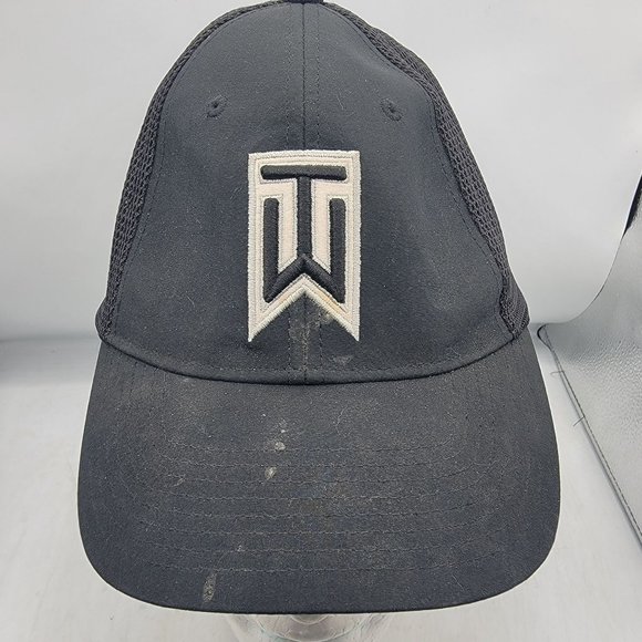 Nike Golf Tiger Woods Adults Trucker Hat Black Breathable Adjustable Casual - Picture 1 of 10